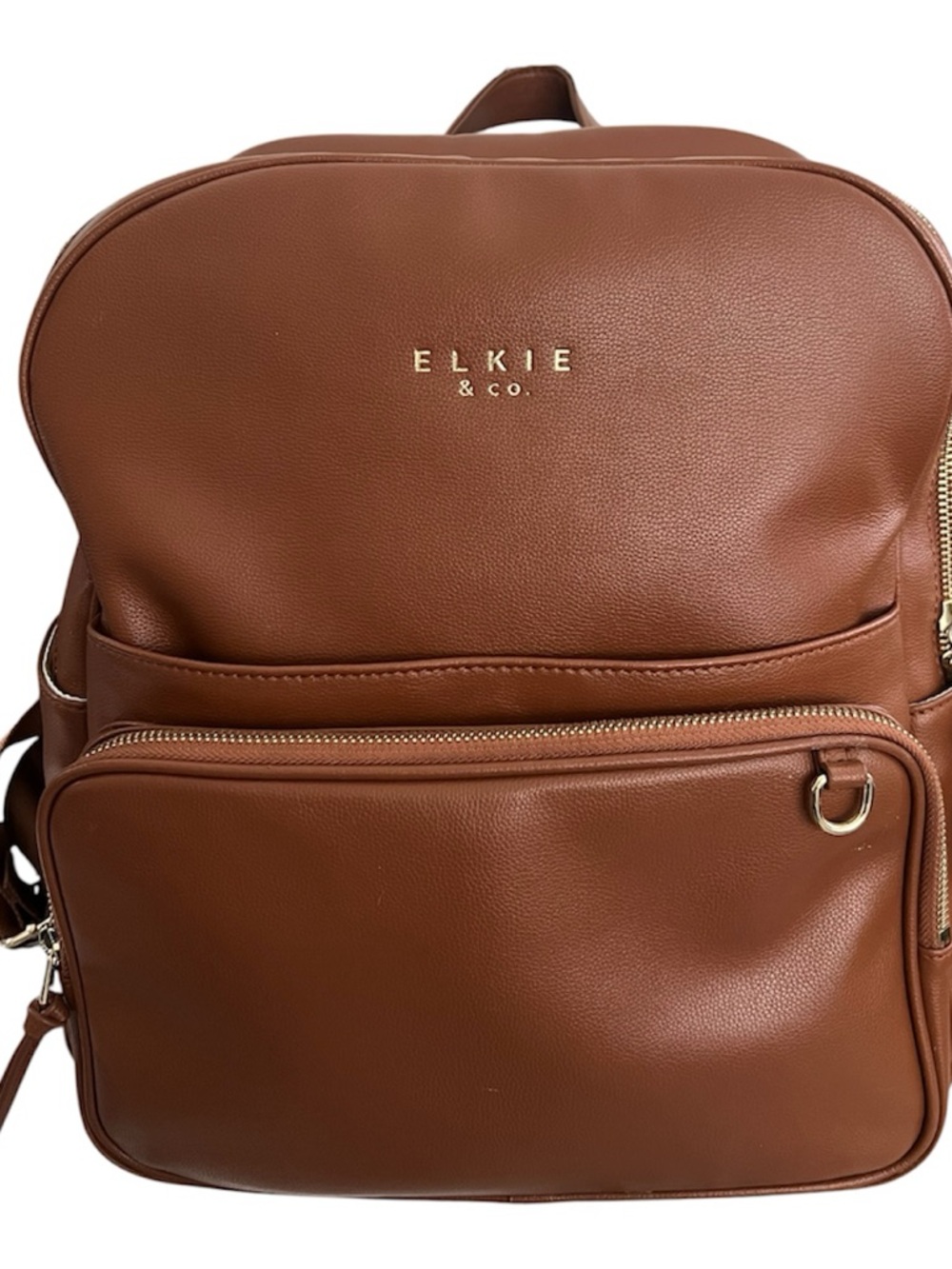 Elkie & Co Leather Diaper Bag Backpack